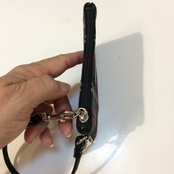 Coach Poppy Tartan Plaid Small Wristlet - Picture 8 of 15